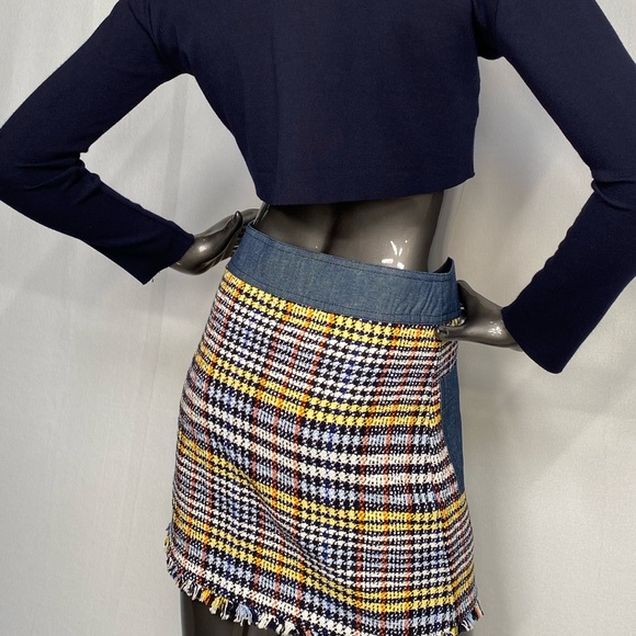 EBBY and I MULTICOLOR SNAP TWEED SKIRT - Picture 3 of 12